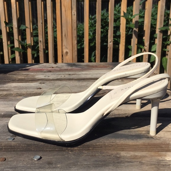 Zara Woman Sling-back Vinyl heeled sandals - Picture 4 of 7